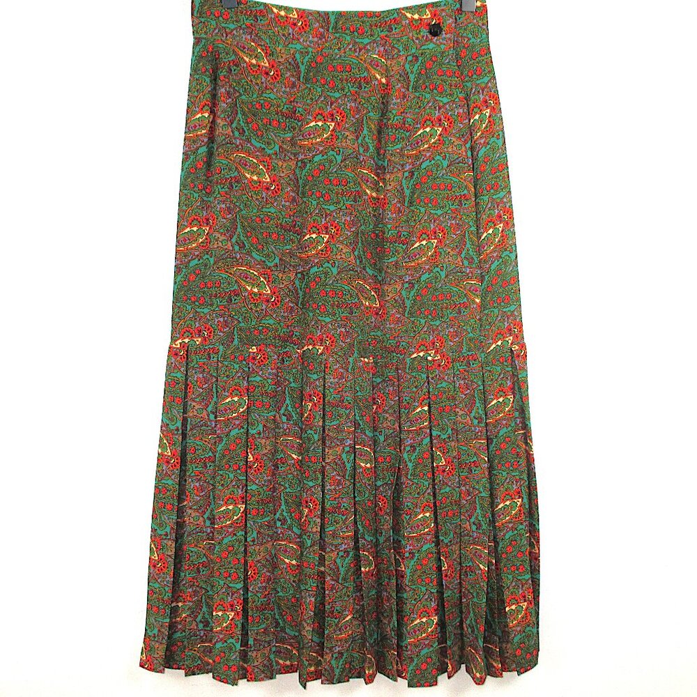 LIBERTY OF LONDON WOOL PLEATED SKIRT